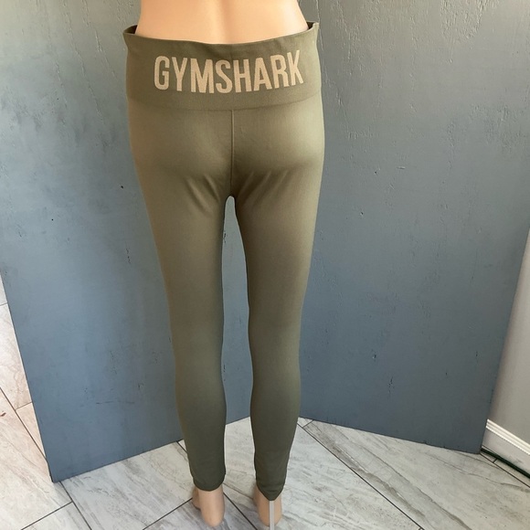Gymshark Olive Green High-Waisted Leggings - Picture 4 of 5